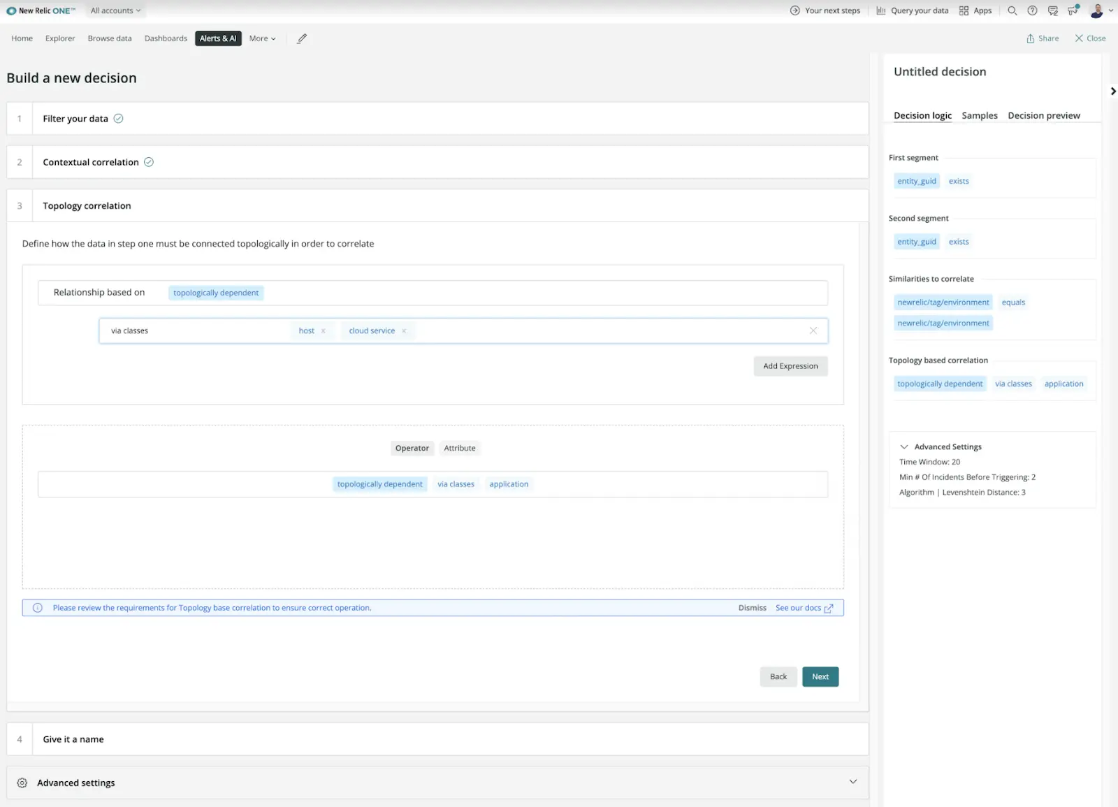 The decisions topology correlation UI. decisions-topology-correlation.png