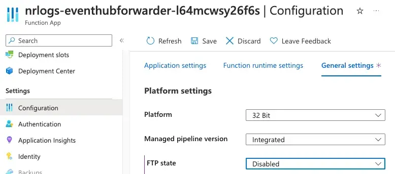 Disabling FTP access to the Function App Disabling FTP access to the Function App