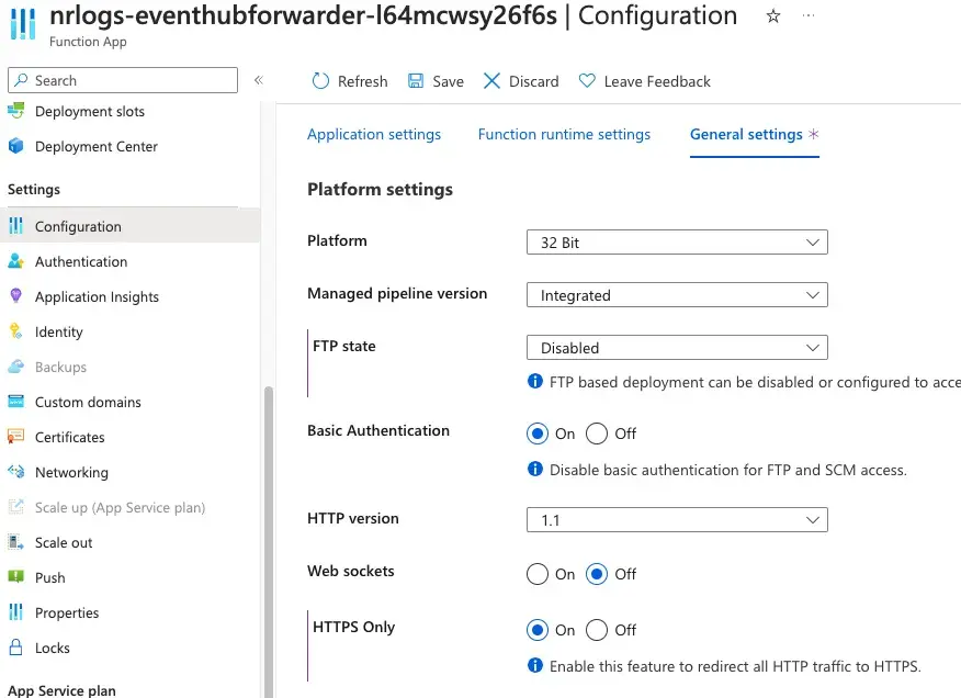 Enforcing HTTPS to the Function App Enforcing HTTPS to the Function App