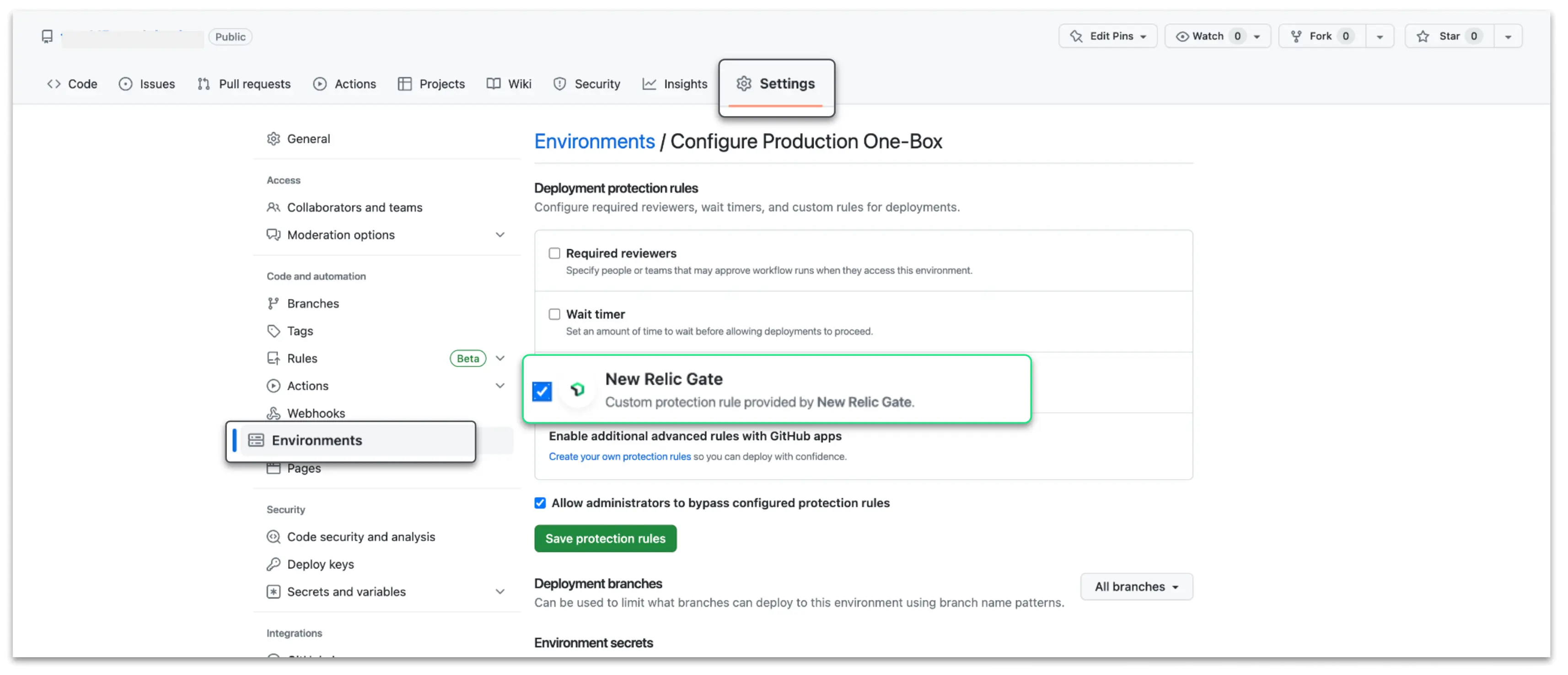 A screenshot showing the GitHub settings page. GitHub settings page.
