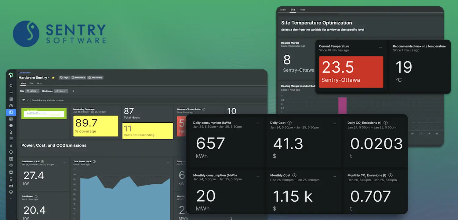 Image showing Hardware Sentry quickstart dashboard for New Relic. Image showing Hardware Sentry quickstart dashboard for New Relic.