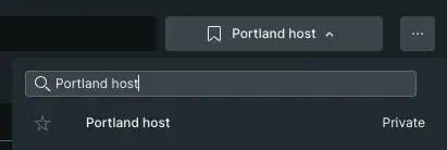 Search for a saved view A screenshot displaying how you would search for an existing saved view.
