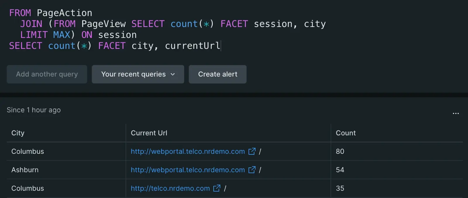 Datasets Joined by Session ID Datasets Joined by Session ID