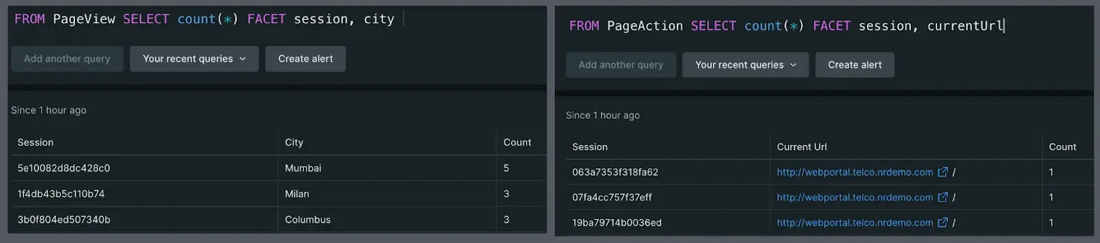 Datasets Related by Session ID Datasets Related by Session ID