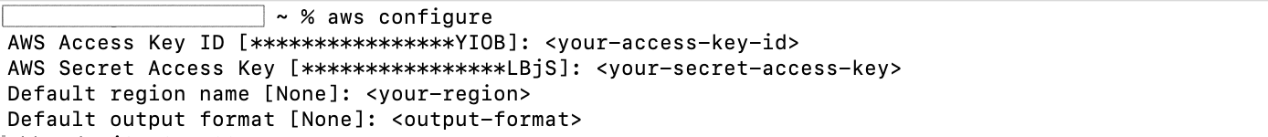 Image of the Static Access credentials Image of the Static Access credentials